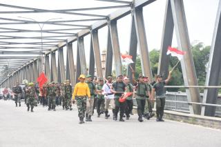 Korem 031 Wira Bima Lepas Pleton Napak Tilas Dalam Rangka Memperingati Hari Juang TNI AD Tahun 2023